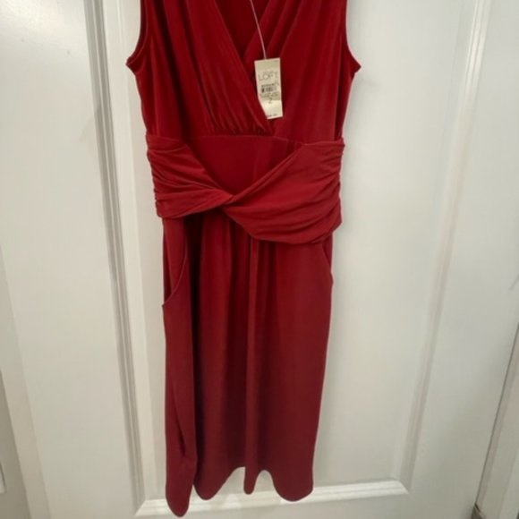 LOFT red dress - Picture 2 of 5